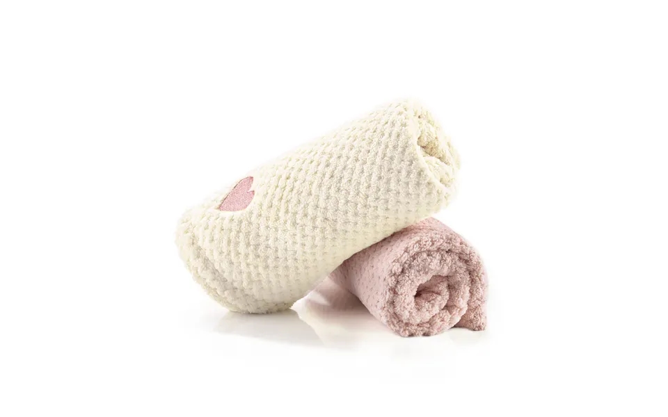 Mikrofiber Håndklæde Til Hår - Rosa 1 Stk Pudder 1 Stk