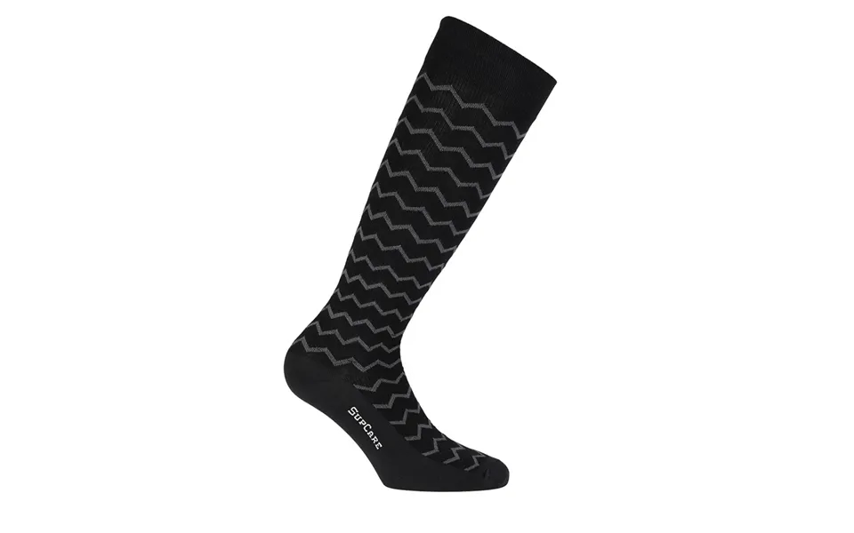 Supcare Støttestrømper Med Zig-zag Mønster - Bomuld