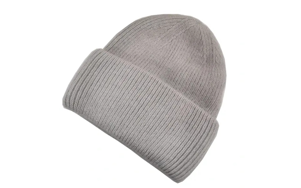 Light Grey Angora Beanie