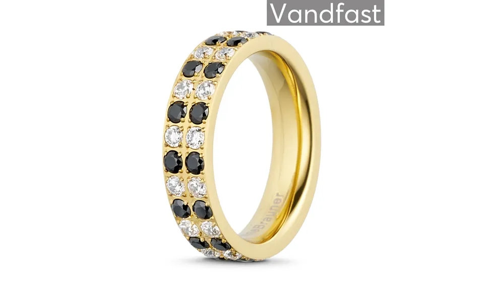 Annebrauner Alliance Black And White Ring 18k Guldbelagt - 60