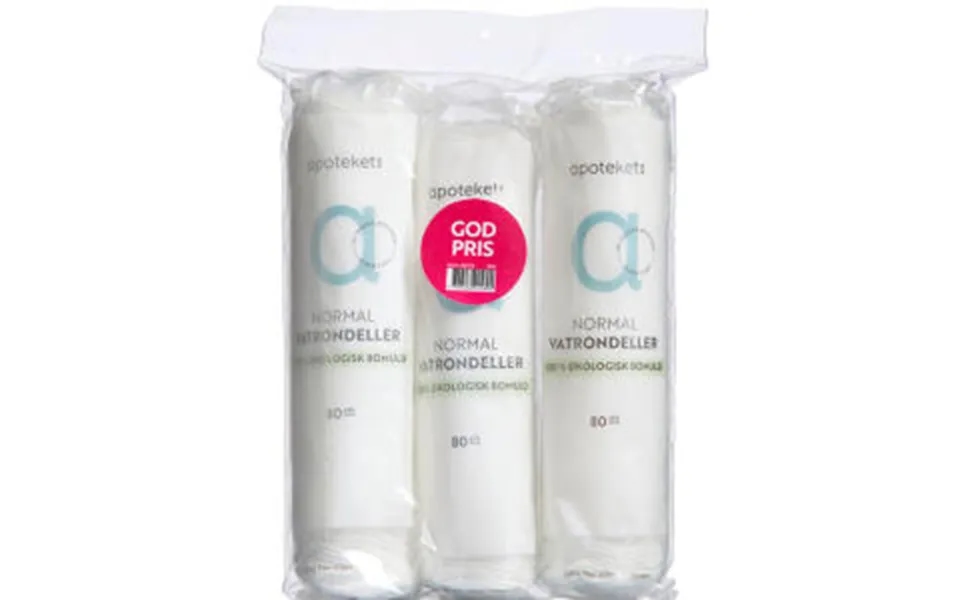 Apotekets Vatrondeller Rund 3-pak 3 X 80 Stk