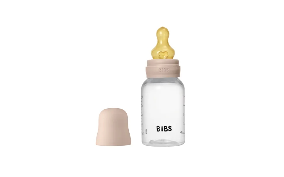 Bibs Baby Plast Bottle Naturgummi Slow Flow Blush 150 Ml