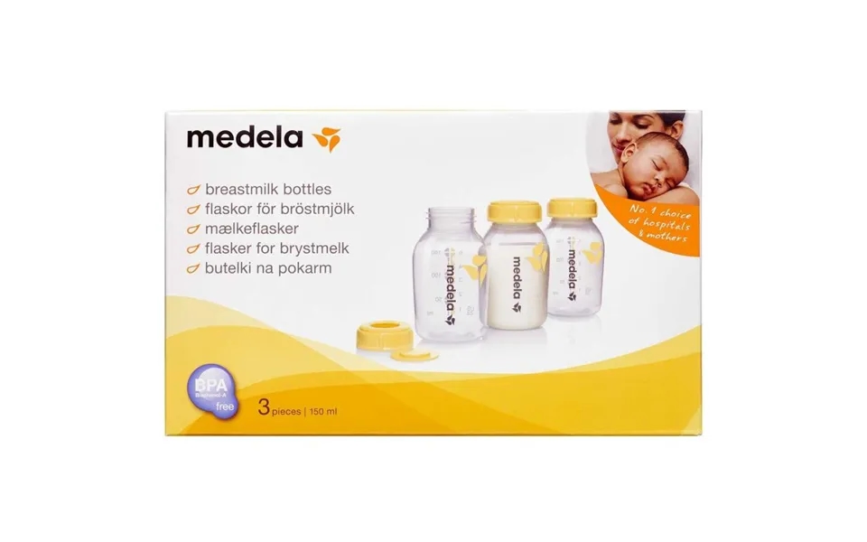 Medela Brystmælksflaske 150 Ml 3 Stk Á 150 Ml