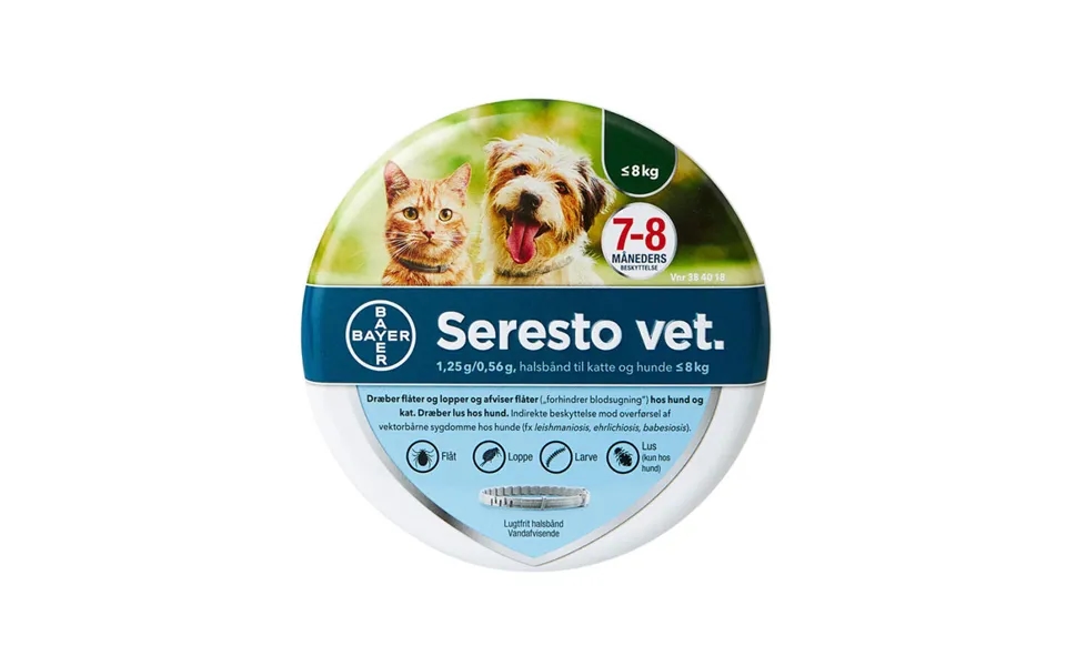 Seresto Vet. Kat & Hund U. 8kg 1,25 G 0,56 G 1 Stk Halsbånd