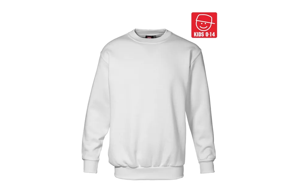 Id Klassisk Sweatshirt M. Lynlås Hvid