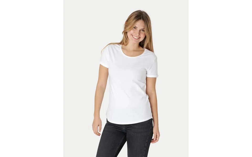 Neutral Dame Roll Up Sleeve T-shirt Hvid