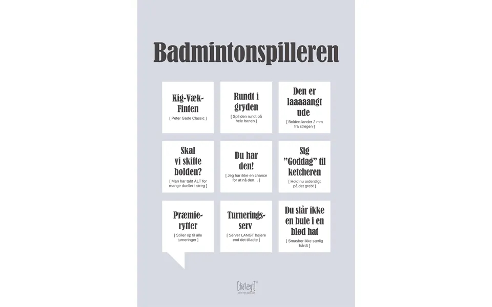 Plakat Badmintonspilleren - Old