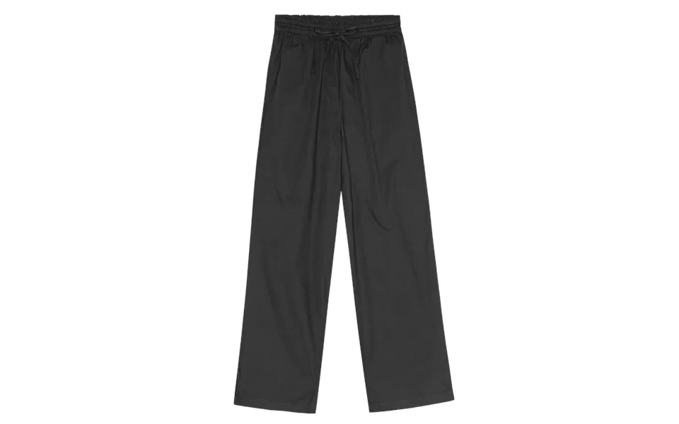 Moon Poplin Løse Bukser - Moonless Night