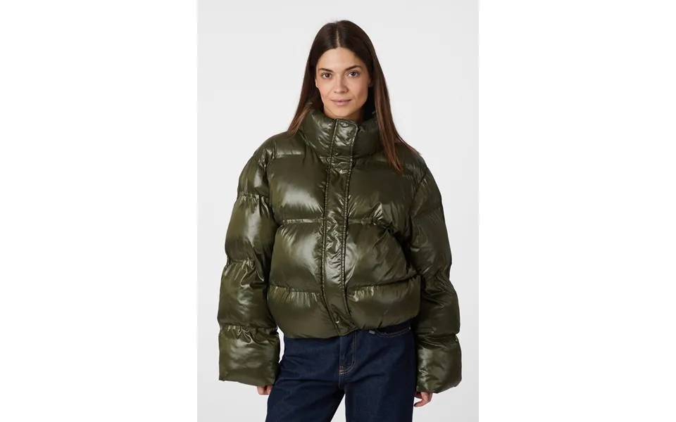 Rhea Shiny Puffer Jakke - Olive