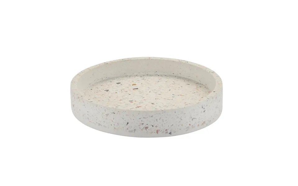 Terazzo Bakke, Hvid - Ø20 Cm