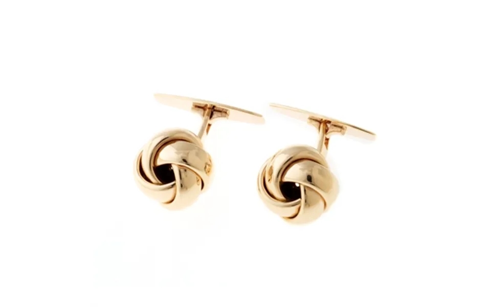 Manchetknapper I 8 Kt. Guld Med Flettet Knude - 13 Mm