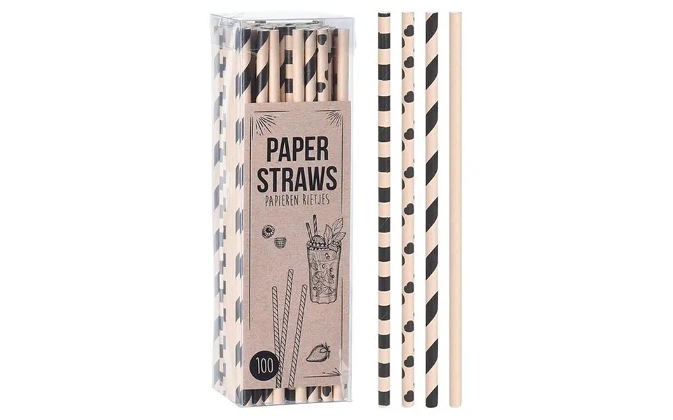 Excellent Houseware Paper Straws 100 Stk.