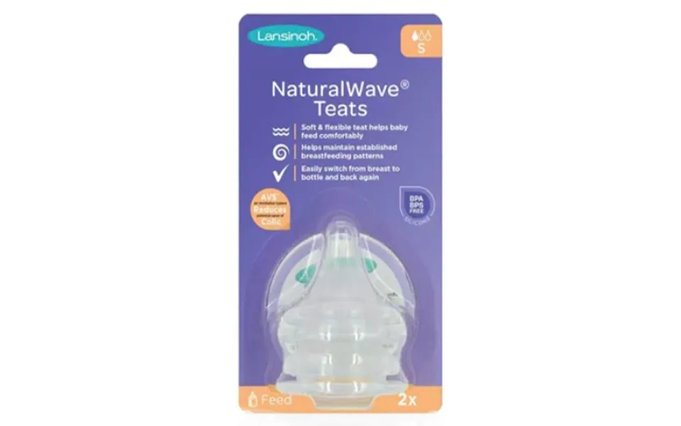 Lansinoh Natural Wave Teats Slow Flow - Small 2 Stk.