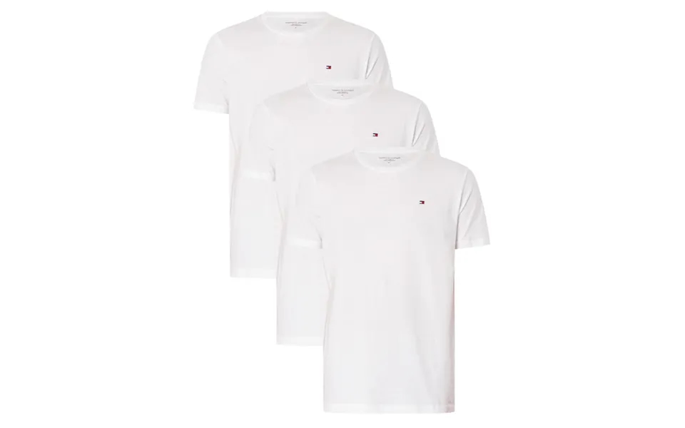 Tommy Hilfiger Cotton Crew Neck Tee 3-pack Hvid Str. L 3 Stk