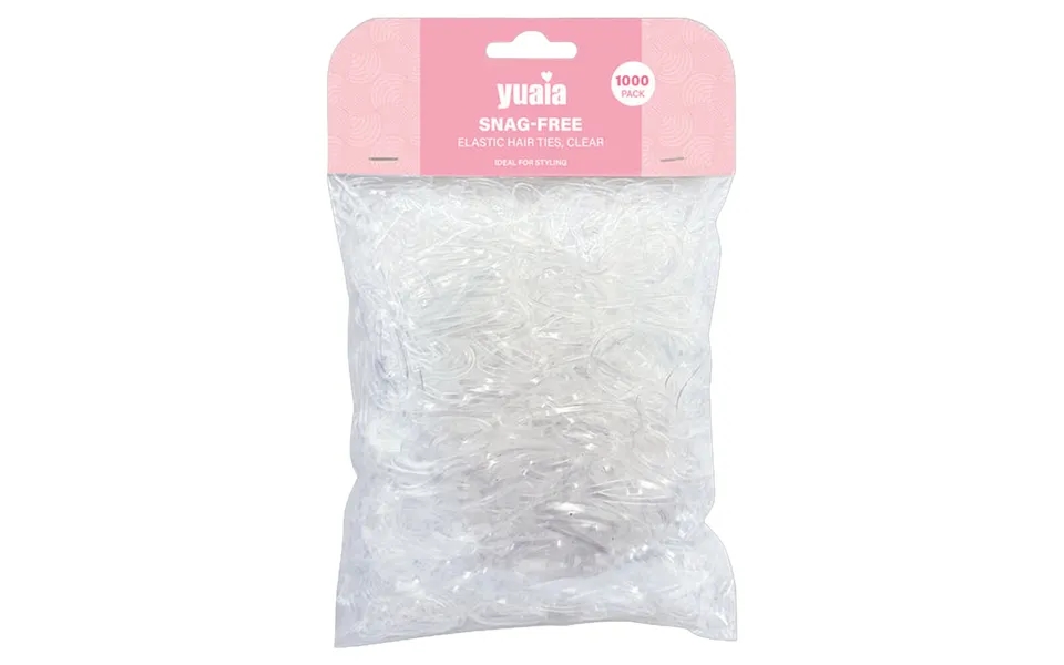 Yuaia Snag-free Elastic Hair Ties Clear 1000 Stk.