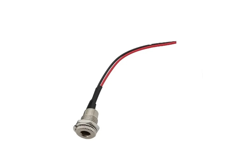 Dc Ladestik 2,1mm Til Indbygning - Universal, Holdbart, 18cm Ledning