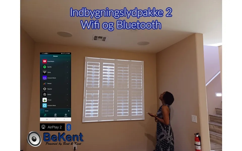 Wifi & Bluetooth Indbygningslydhjttalere, 2 Stk - Klar Lyd, Let Installation