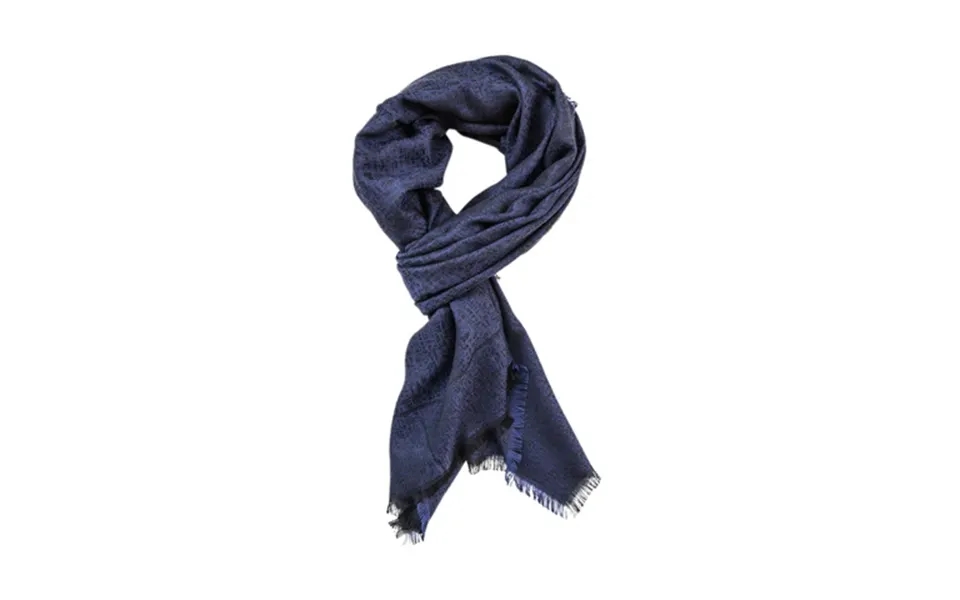 Blåt Tørklæde Med Strejf Af Sort