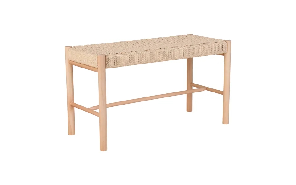 Abano Bænk - Bænk Med Naturflet Sæde, Poppeltræ, Natur 80x35x45 Cm