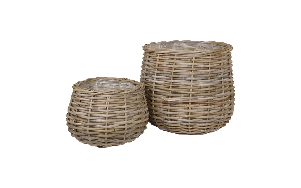 Pulo Kurve - Kurve, Kubu Rattan, Natur Sæt Af 2