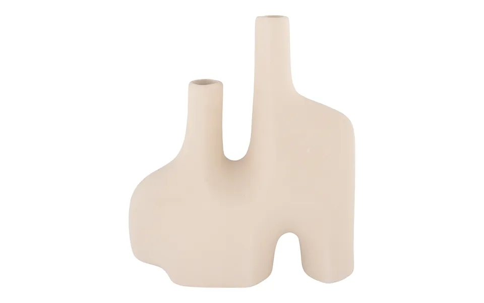 Vase - Vase, Keramik, Sand 23,5x8x27 Cm