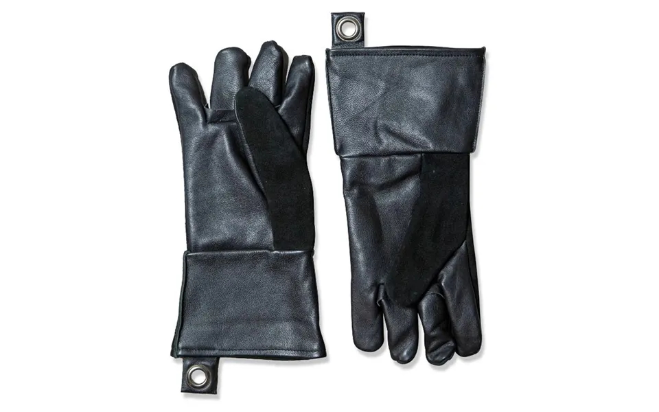 Grillhandsker I Sort Læder - 2 Stk.