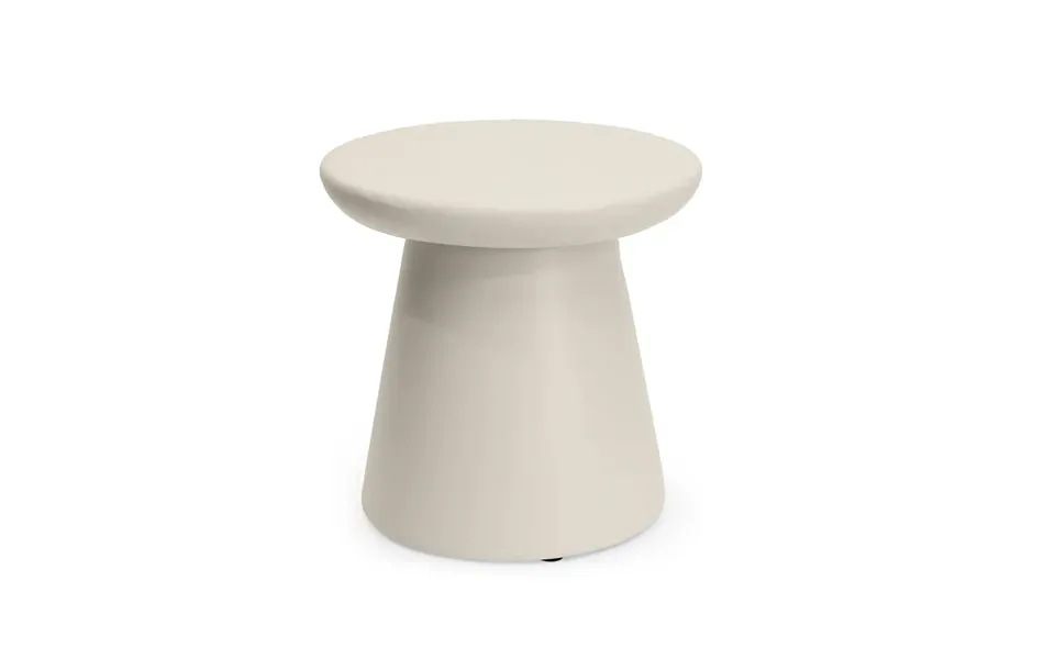 Rund Sidebord I Oyster Beige - Udendørs Komposit Sidebord