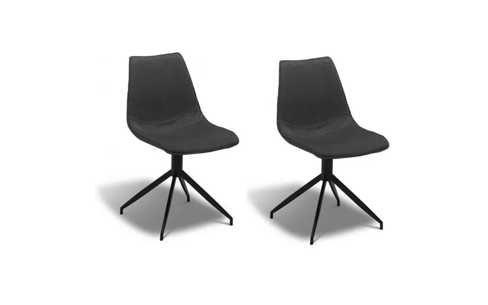 2 X Isabel Spisebordsstole Mørkegrå Stof