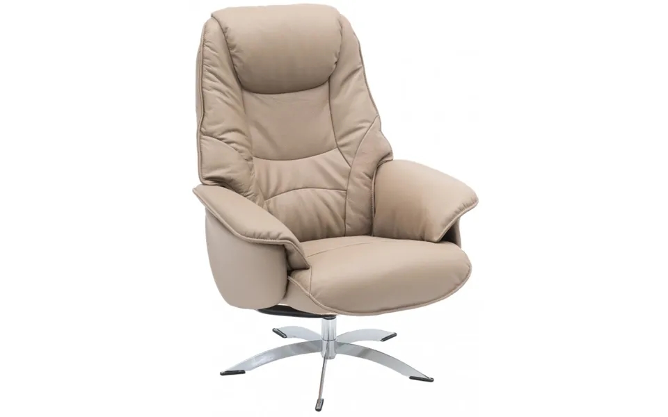 Næsby Drejestol Beige Soleda Læder