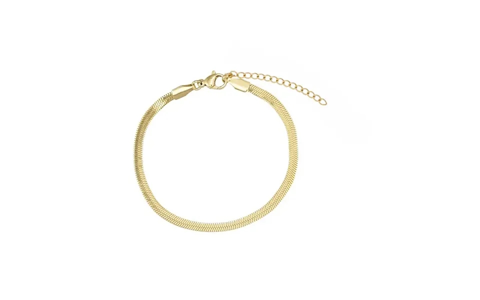 Ankelkæde I Stål, Belagt Med 14 K Guld - 25 Cm 4 Cm I Forlænger