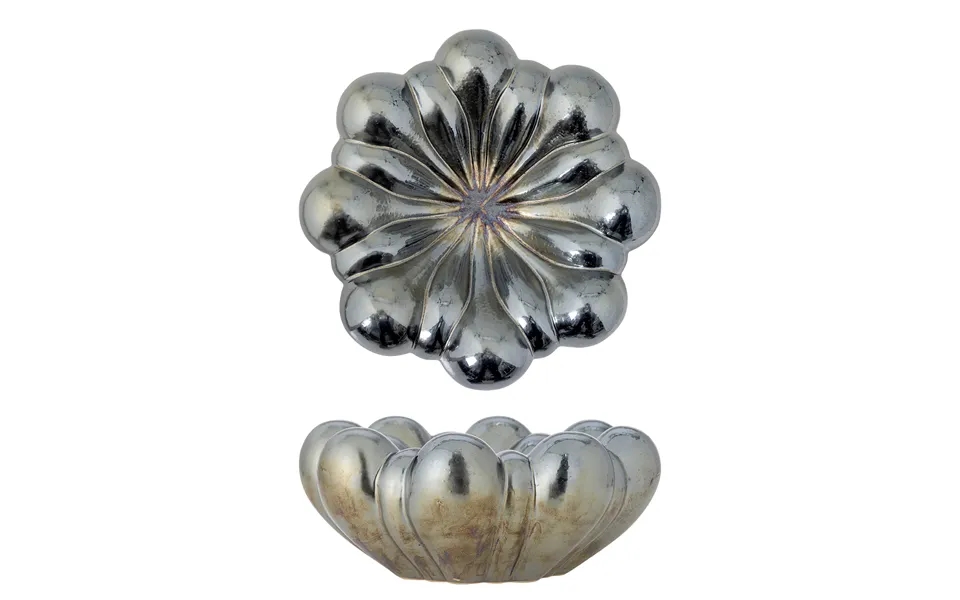 Bloomingville Sheeran Skål - Sølv Stentøj D31,5xh14