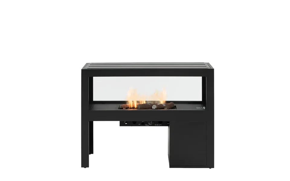 Cosi Fires Cosivista 120 Ildbord, Rektangulær - Antracitgrå Aluminium 120x45