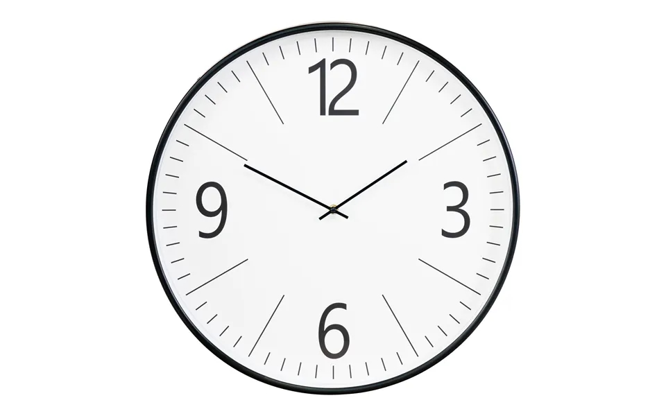 House Nordic Biel Vægur, Rund - Hvid Og Sort, Glas Og Plastik Ø51