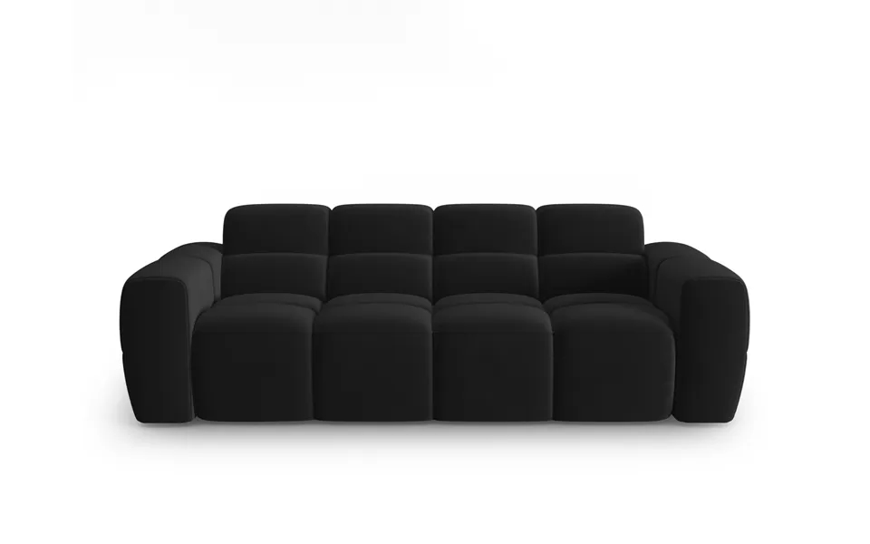 Micadoni Lisa 3 Pers. Sofa - Sort Fløjl Stof