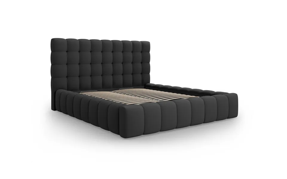 Micadoni Mamaia Sengeramme, M. Sengegavl Og Opbevaring - Mørkegrå Struktur Stof 160x200