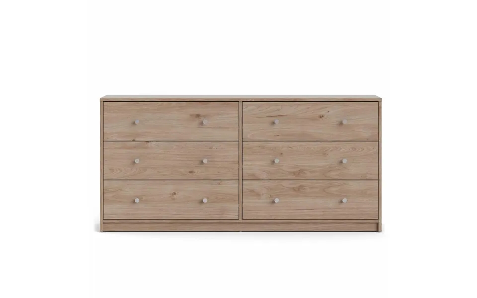 Tvilum May Dobbelt Kommode, M. 6 Skuffer - Natur Folie Og Plastik