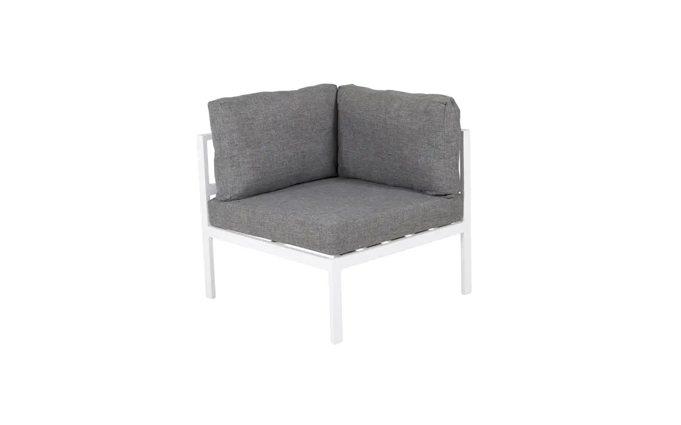 Venture Design Copacabana Lyx Hjørne Modul Til Havehjørnesofa - Grå Olefin Hynder Og Hvid Aluminium