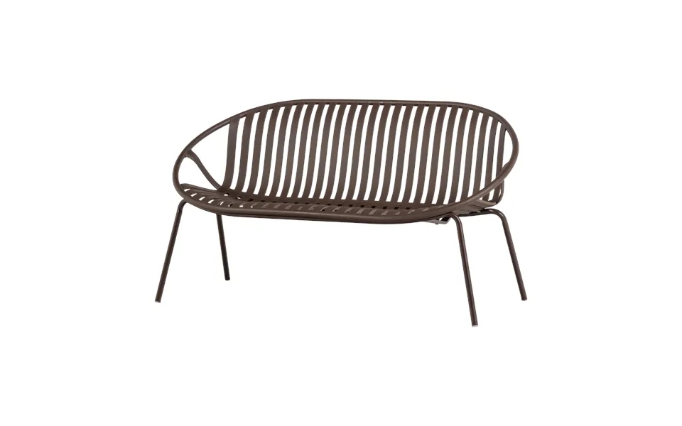 Woood Bruce Havebænk 2-personers Pp Metal Lilla Brun