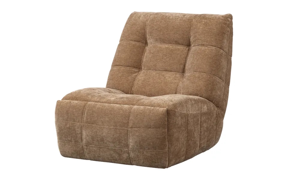 Woood Hein Elektrisk Lænestol Vævet Ribstof Lysebrun