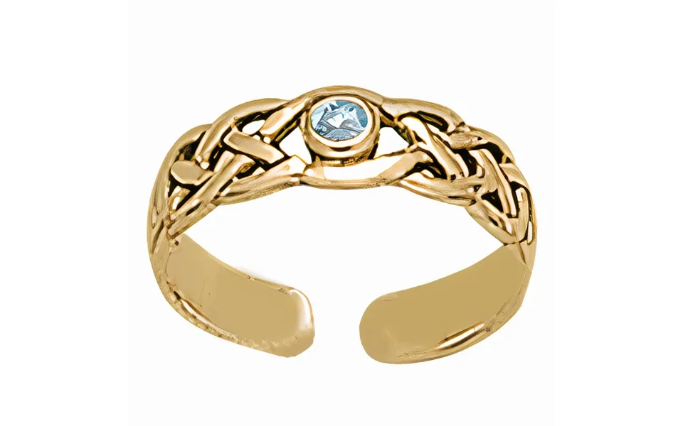 Tåring Med Blå Topas - Forgyldt