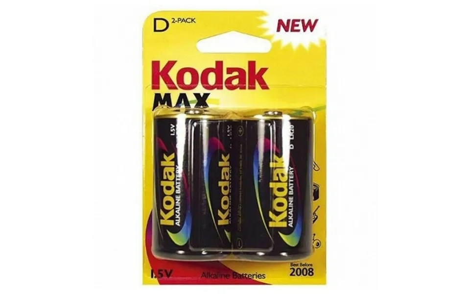 Batterier D Alkaline Kodak Lr20 1,5 V - 2 Stk.