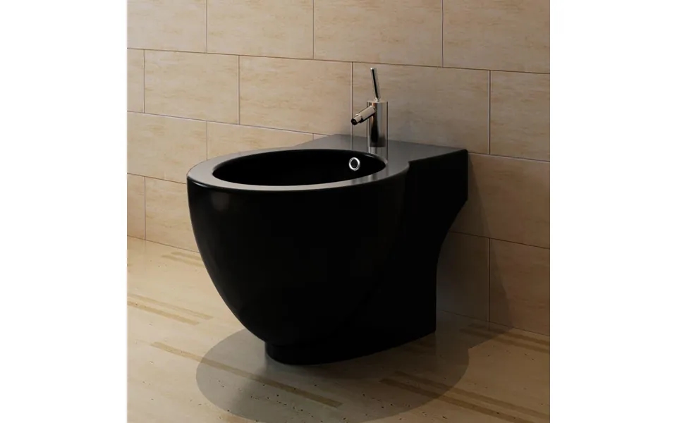 Bidet Rund Sort Keramik