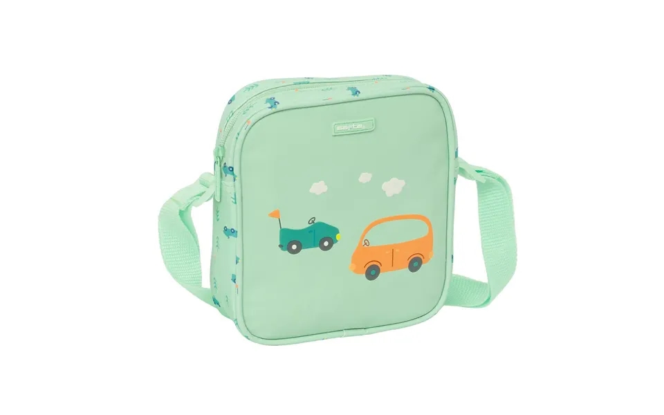Børneskuldertaske Safta - Bil, Grøn 16 × 18 × 4 Cm