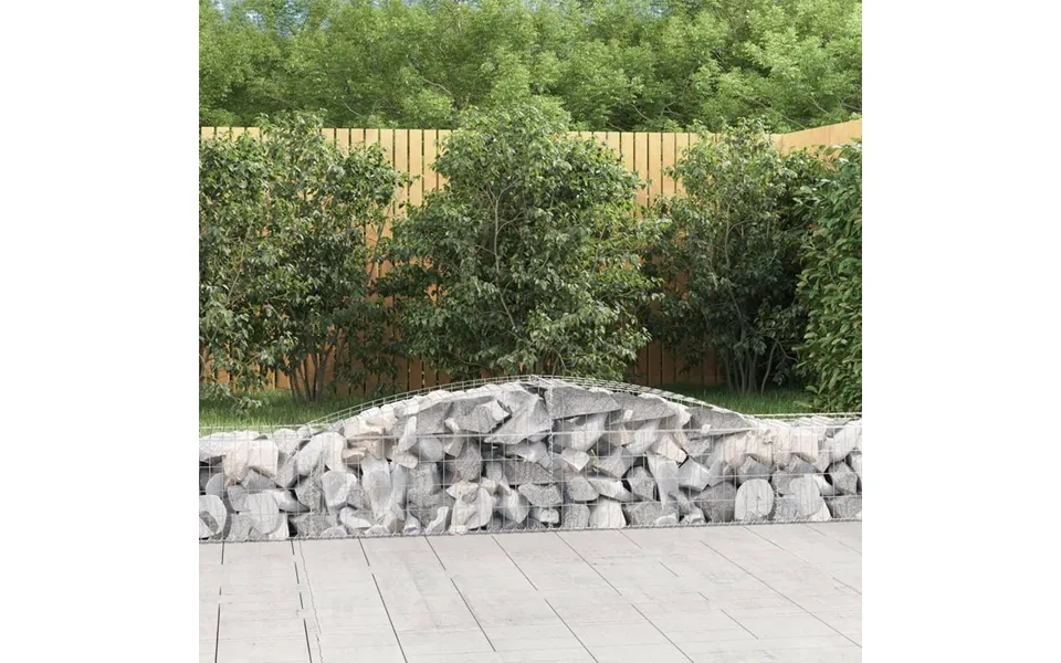 Buede Gabionkurve 2 Stk. 400x50x40 60 Cm Galvaniseret Jern