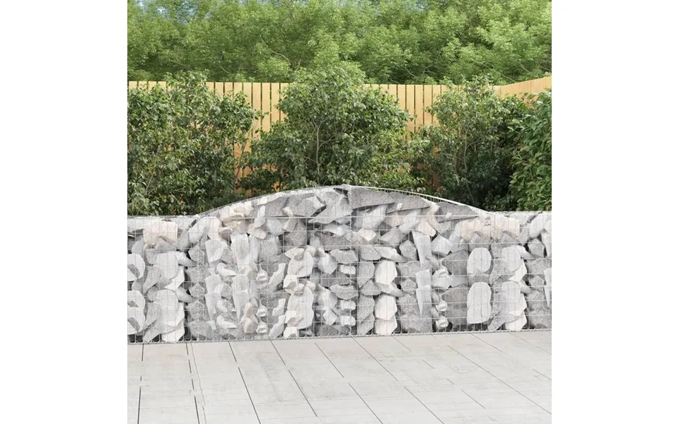 Buede Gabionkurve 3 Stk. 400x30x100 120 Cm Galvaniseret Jern