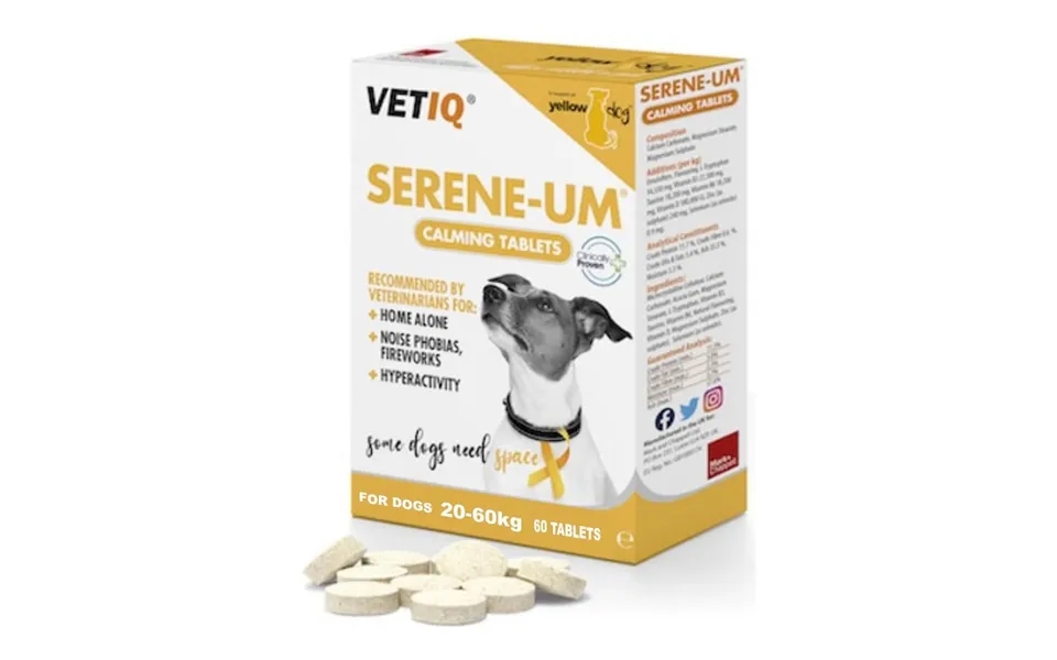 Calming - Serene Beroligende Tabletter Til Hunde, 60 Stk