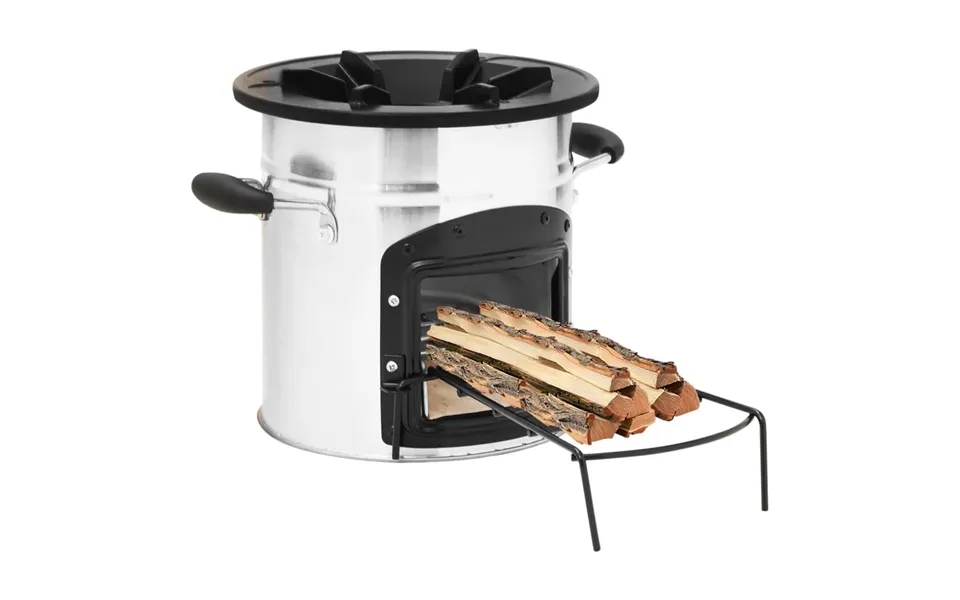 Campingovn 45,5x33x25,5 Cm Rustfrit Stål Sølvfarvet