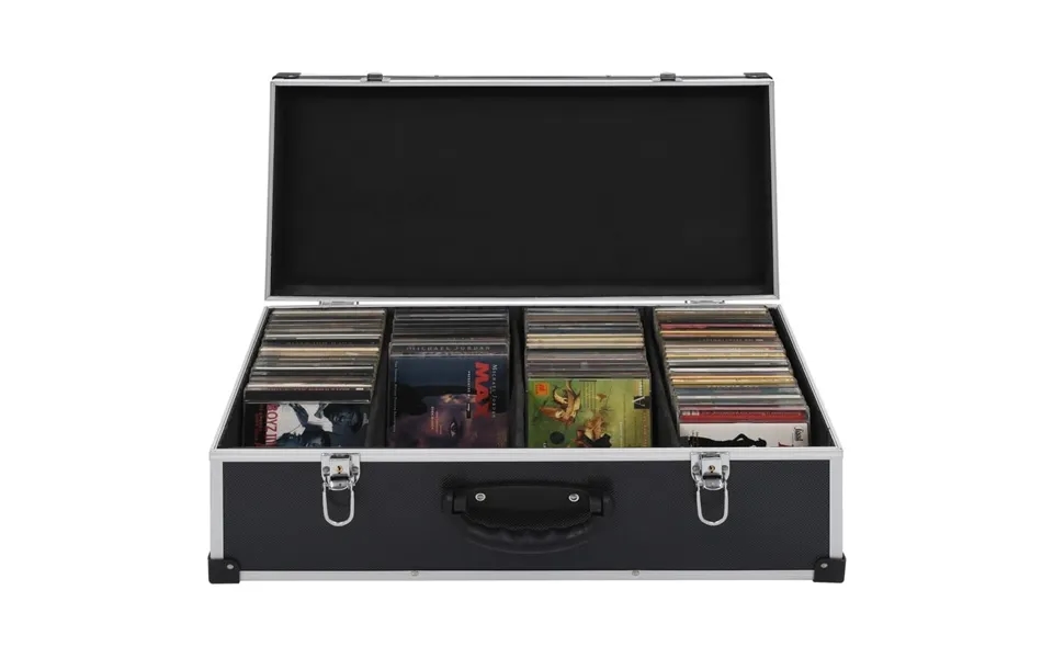 Cd-kasse Til 80 Cd'er Aluminium Abs Sort