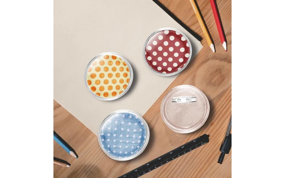 Dele Til Badges Med Nål 100 Sæt 44 Mm Akryl