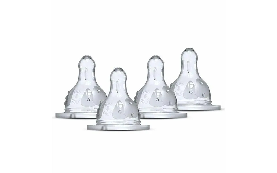 Dodie Initiation Sutteflasketutter - 4 Stk., Anti-kolik, Silikone, 6 Mdr